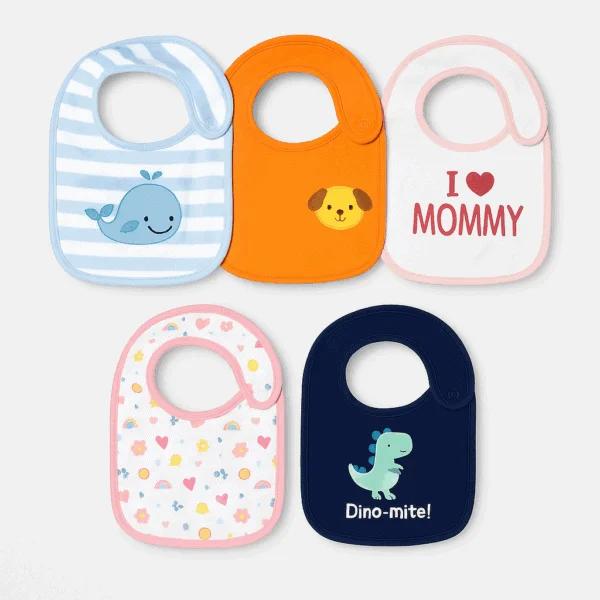 5-in-1 Baby Bibs Set — Feeding — Chikaro