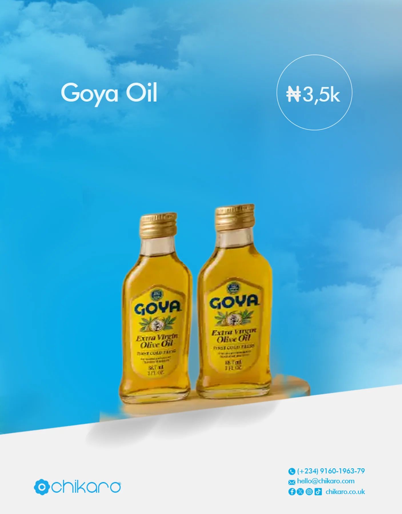 Goya Oil — Bath — Chikaro