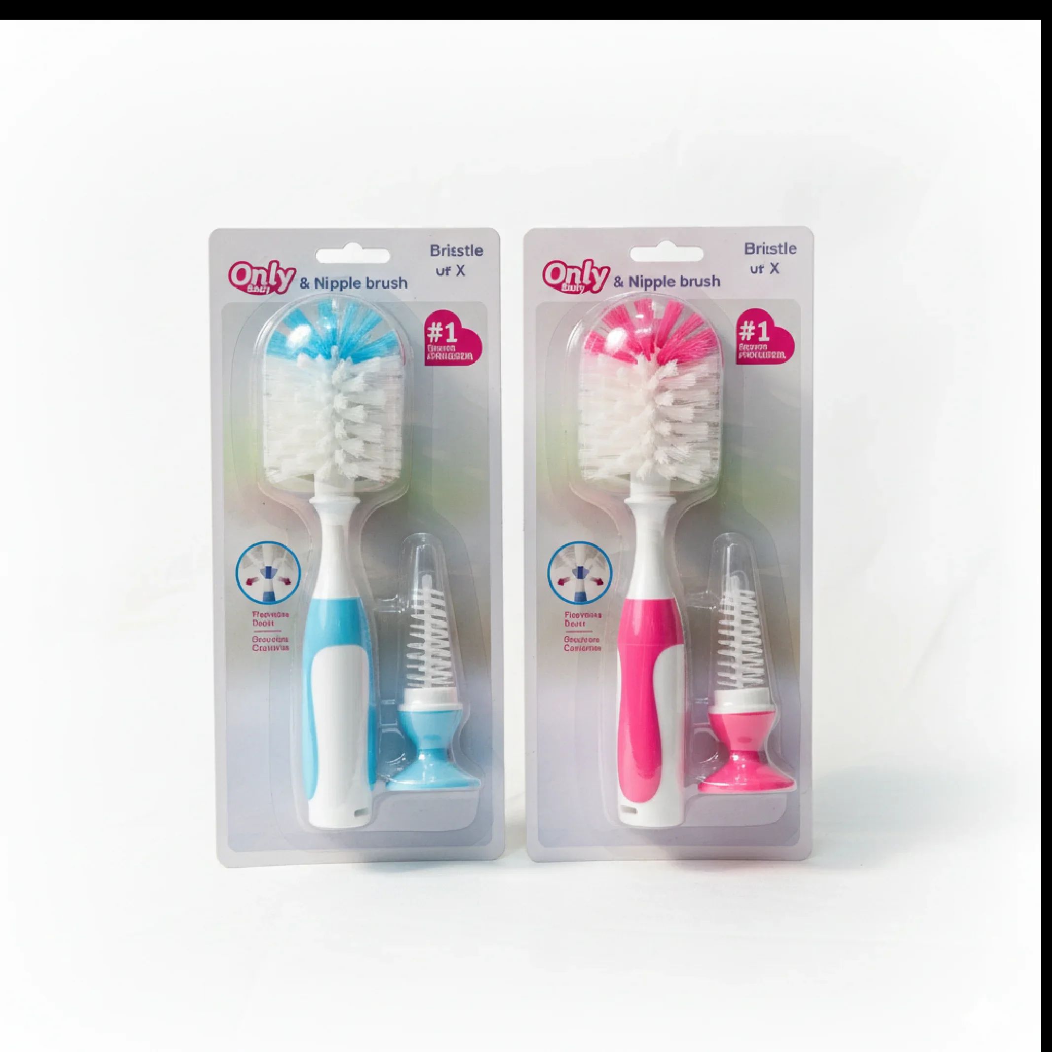 Only 3in1 Silicone Baby Bottle Brush Set – Bottle, Nipple & Feeding Cleaner — Feeding — Chikaro