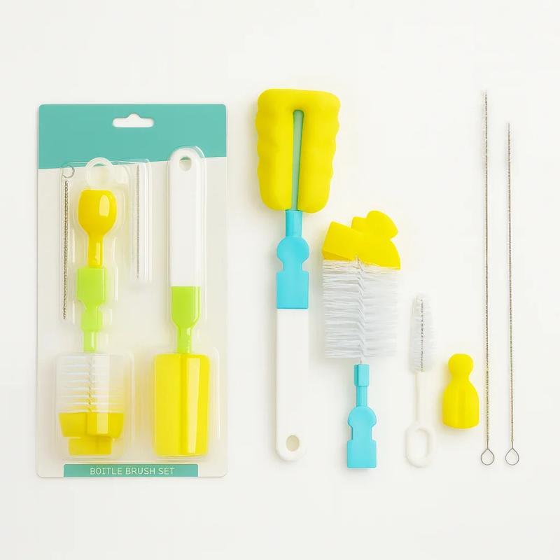 5pcs Baby Bottle Cleaning Brush Set – Feeding Accessory Cleaner — Feeding — Chikaro