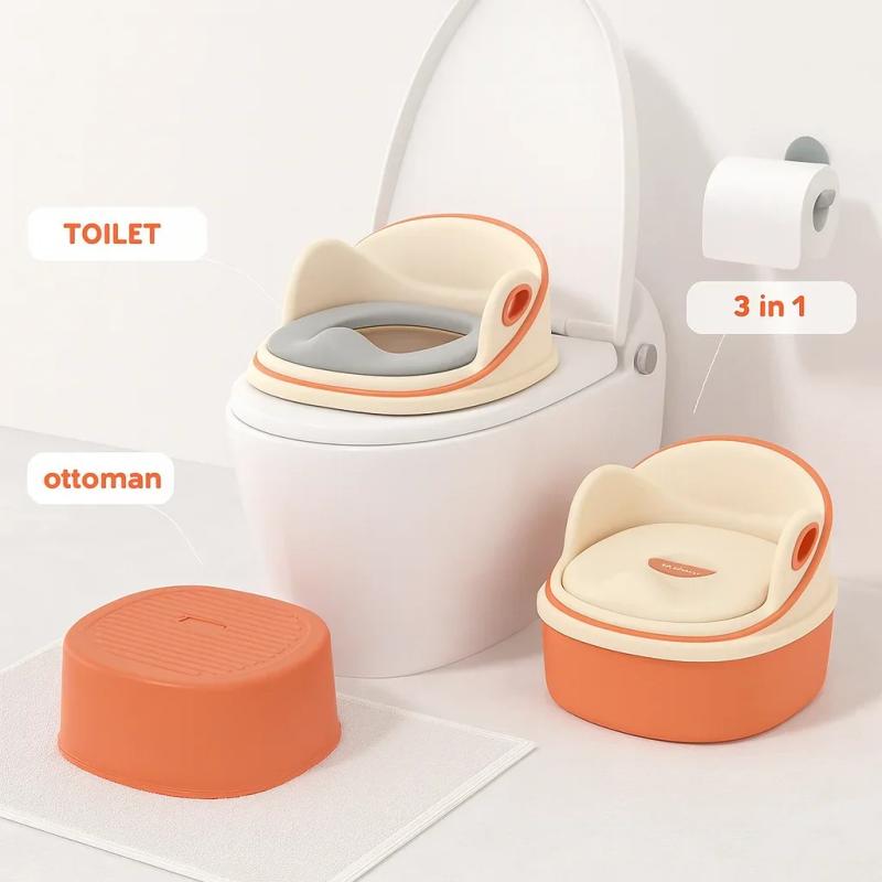 Beautiful Foreign Baby 3-in-1 Potty Trainer, Toddler Toilet Seat — Toddler Essentials — Chikaro