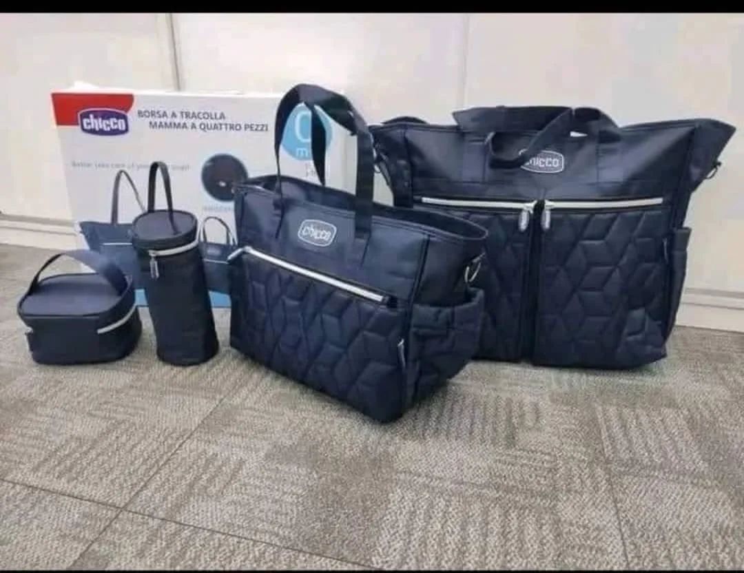Chicco 4pcs Momma & Baby Diaper Bag Set – Stay Organized in Style — Mom Essentials — Chikaro