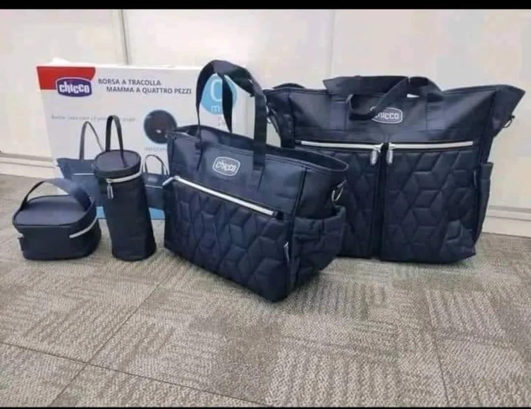 Chicco 4pcs Momma & Baby Diaper Bag Set – Stay Organized in Style — Mom Essentials — Chikaro