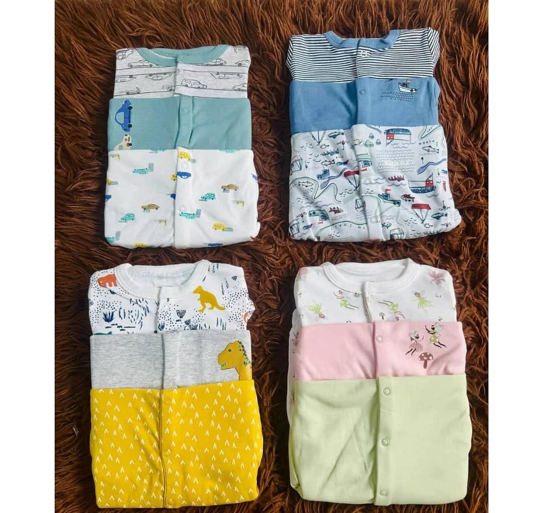 3-in-1 Baby Sleepsuit: Soft Cotton Romper for Sleep, Play & Outings — Baby Clothing — Chikaro