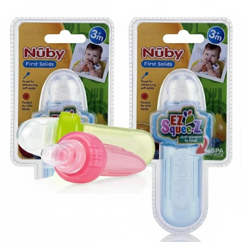 Nuby Dipeez Silicone Spoons 2-Pack | Self-Feeding & Teething Aid — Health — Chikaro