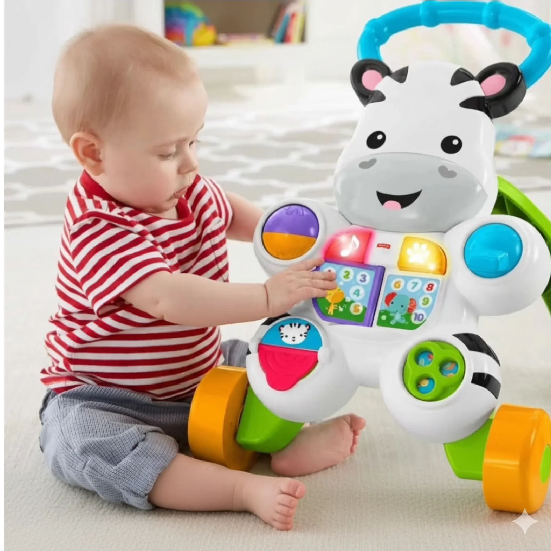 Fisher Price Sit-to-Stand Zebra Walker – 2-in-1 Baby Activity Toy — Toys — Chikaro