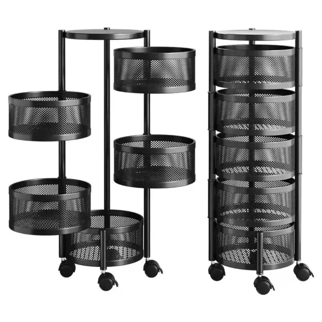 Multi-Layer Rolling Storage Trolley, 3 & 5-Tier Organizer for Home — Nursery — Chikaro