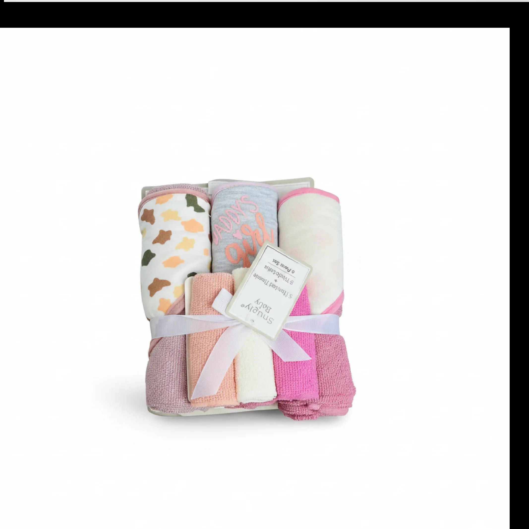 3-in-1 Hooded Baby Towel with 3pcs Wash Cloths — Bath — Chikaro