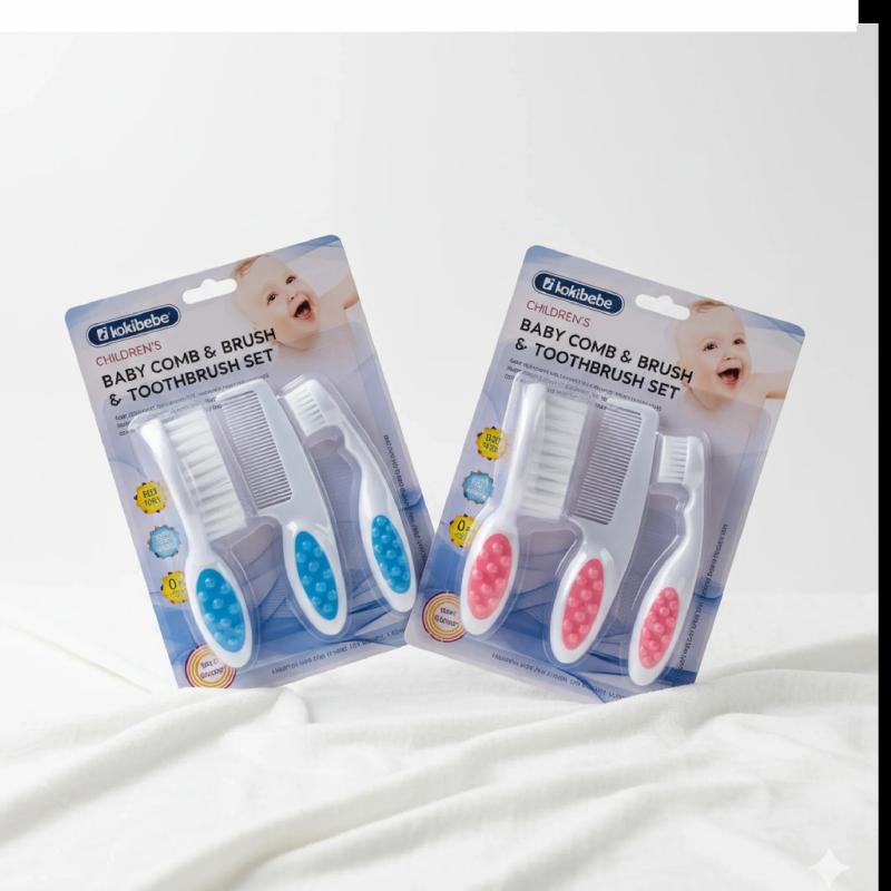 3-in-1 Baby Comb, Brush & Toothbrush Set – Gentle Grooming & Oral Care for Babies — Bath — Chikaro