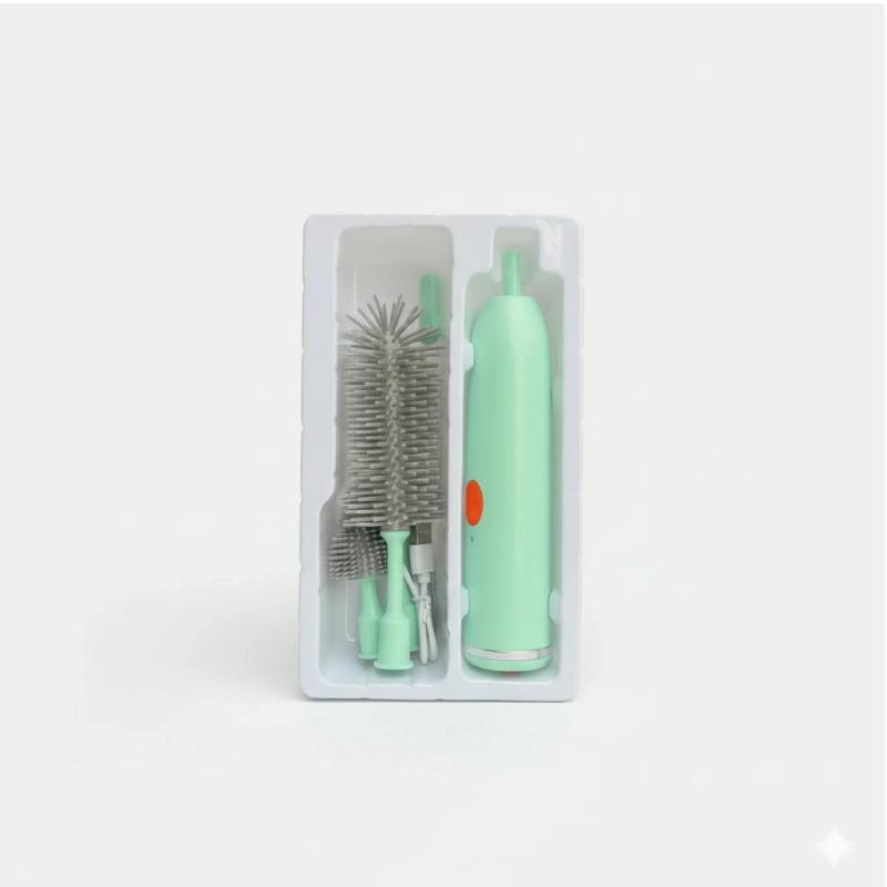 Electric Bottle & Feeder Cleaning Brush – Cleaner for Baby Bottles and Accessories — Feeding — Chikaro
