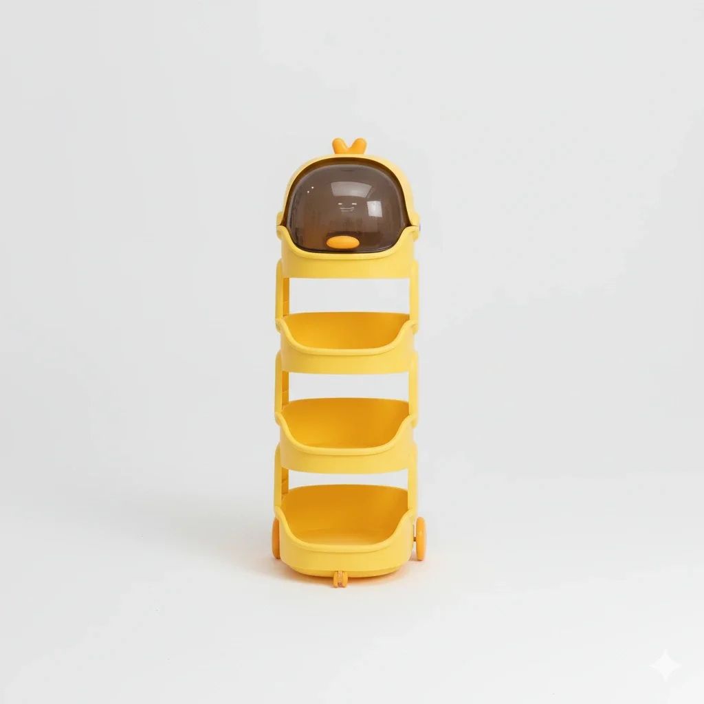 4 Steps Baby Storage Trolley – Multi-Tier Organizer Cart for Baby Essentials — Nursery — Chikaro