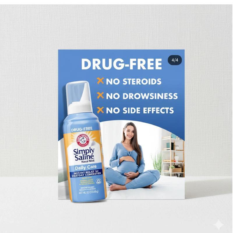 Arm & Hammer Simply Saline Nasal Care Daily Mist – 4.5 oz — Health — Chikaro