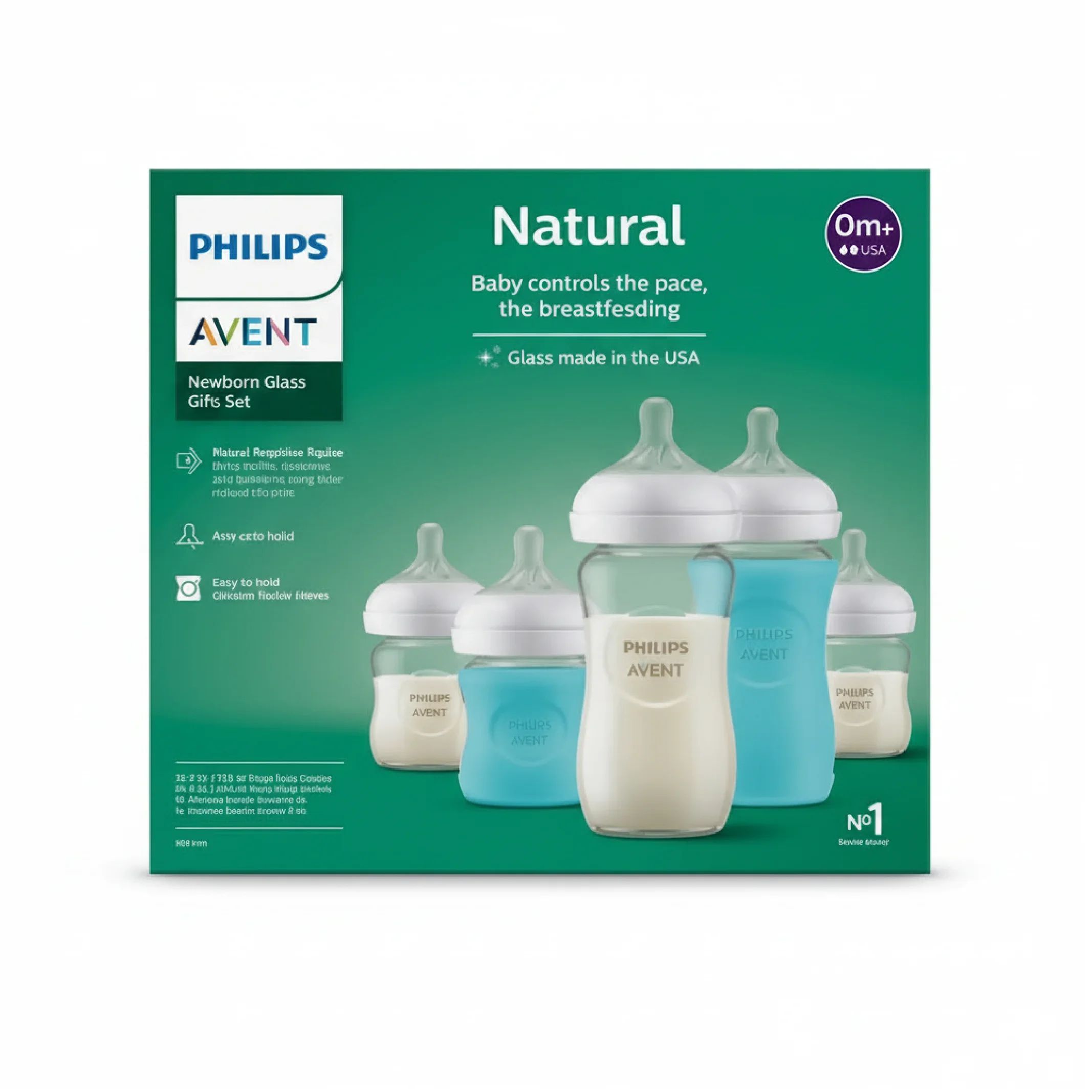 Philips Avent Natural Newborn Glass Bottle Set — Feeding — Chikaro