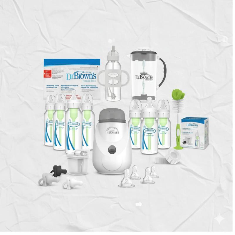 Dr. Brown's Natural Flow Options+ All-in-One Baby Bottle Gift Set – 38 Piece Kit — Feeding — Chikaro
