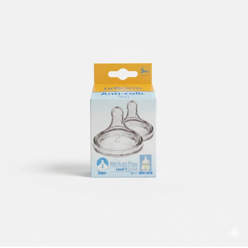 Dr. Brown's Anti-Colic Bottle Teats — Feeding — Chikaro