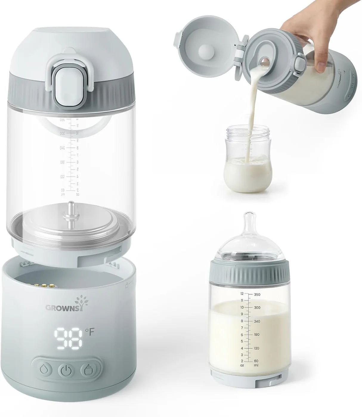 Grownsy Portable Bottle Warmer (20oz Capacity) — Feeding — Chikaro