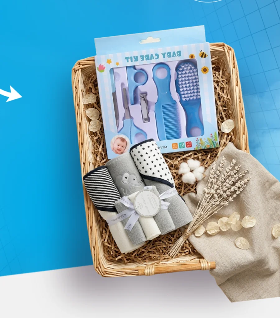 Baby Care Kit + Hooded Towel with Wash Towel — image 1