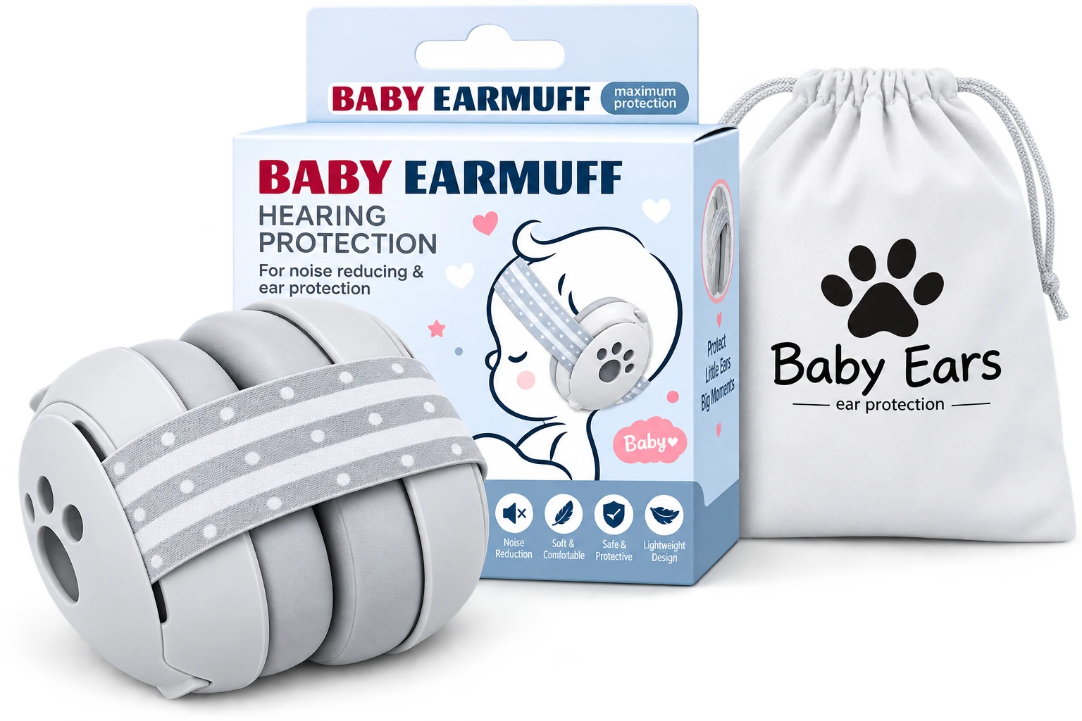 Baby Earmuffs – Noise-Reducing Hearing Protection for Newborns & Toddlers — Toddler Essentials — Chikaro