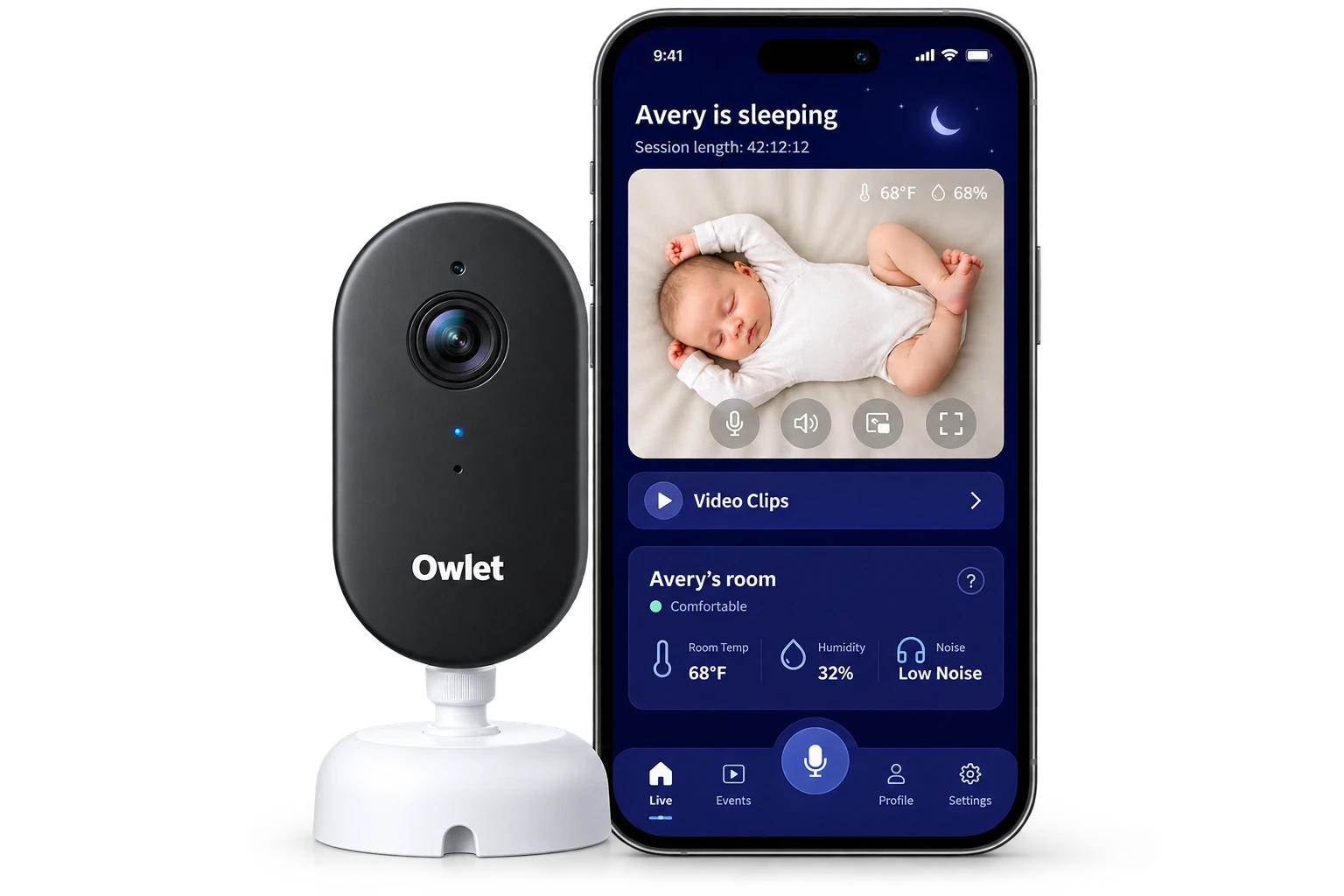 Baby Monitor – Two-Way Talk, Night Vision & Smart Temperature Monitoring — Nursery — Chikaro