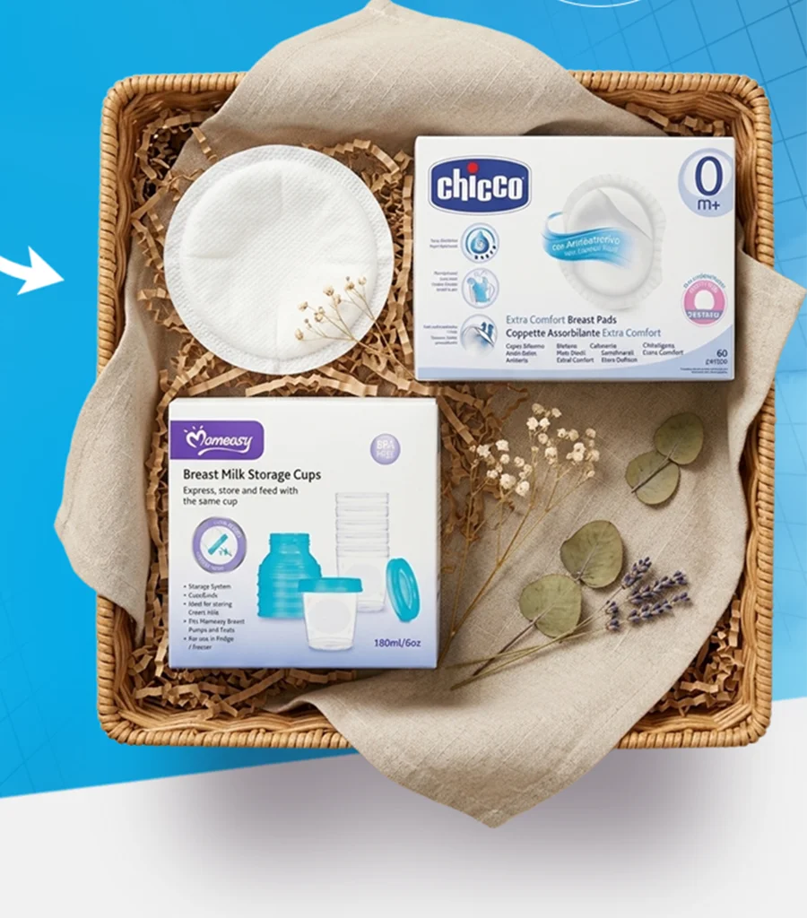 Chicco Breast Pad + Momcosy Storage Cups — image 1