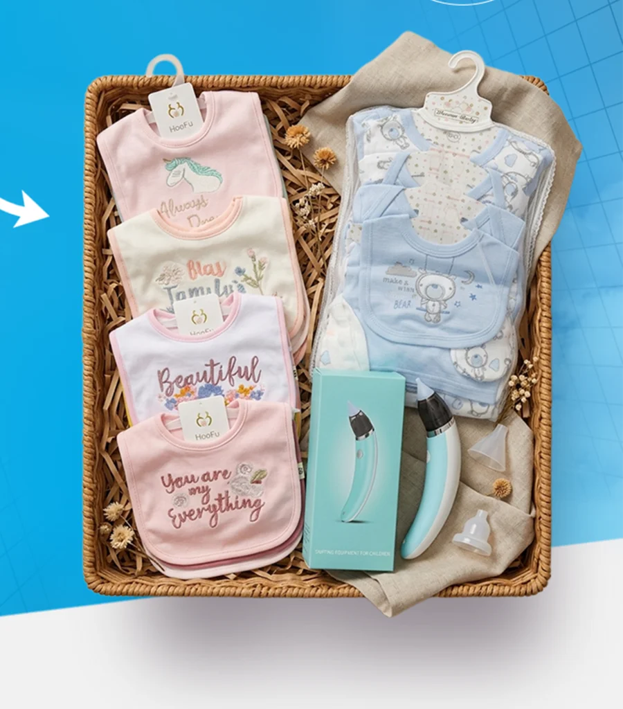 Nasal Aspirator + Receiving Set + Baby Bibs 5-in-1 — image 1