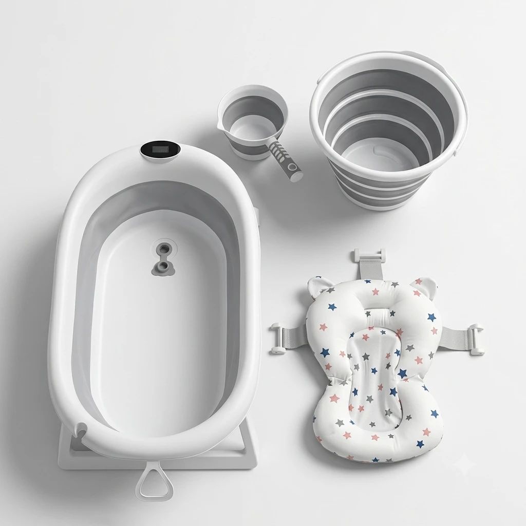 Toimoys 4‑in‑1 Foldable Baby Bath Set — Bath — Chikaro